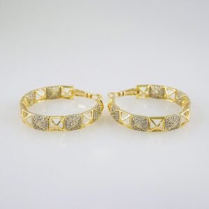 Women Earrings/ Aretes Dama/Zircon Stone/14k Real Color// E1008