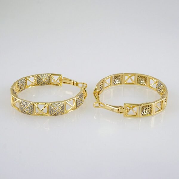 Women Earrings/ Aretes Dama/Zircon Stone/14k Real Color// E1008 - Image 2