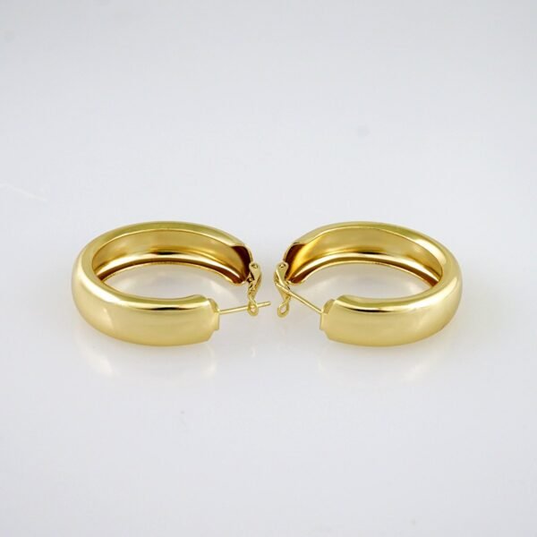 Women Earrings/ Aretes Dama/Plain/14k Real Color//  E1021