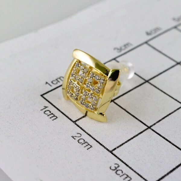 Women Earrings/ Aretes Dama/Zircon Stone/14k Real Color// E1057 - Image 3