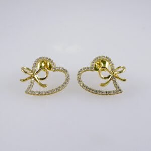 Women Earrings/ Aretes Dama/Zircon Stone/14k Real Color// E1093