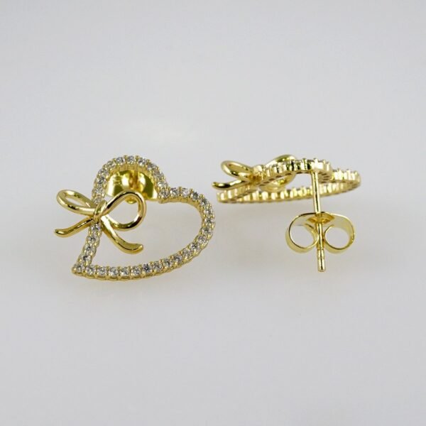 Women Earrings/ Aretes Dama/Zircon Stone/14k Real Color// E1093 - Image 2