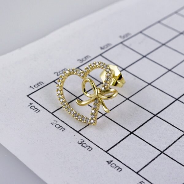 Women Earrings/ Aretes Dama/Zircon Stone/14k Real Color// E1093 - Image 3