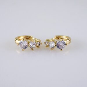 Women Earrings/ Aretes Dama/Zircon Stone/14k Real Color// E1213