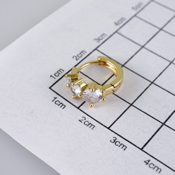 Women Earrings/ Aretes Dama/Zircon Stone/14k Real Color// E1213 - Image 3