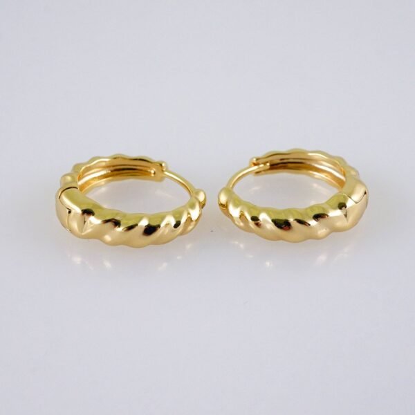 Women Earrings/ Aretes Dama/Zircon Stone/14k Real Color// E1228