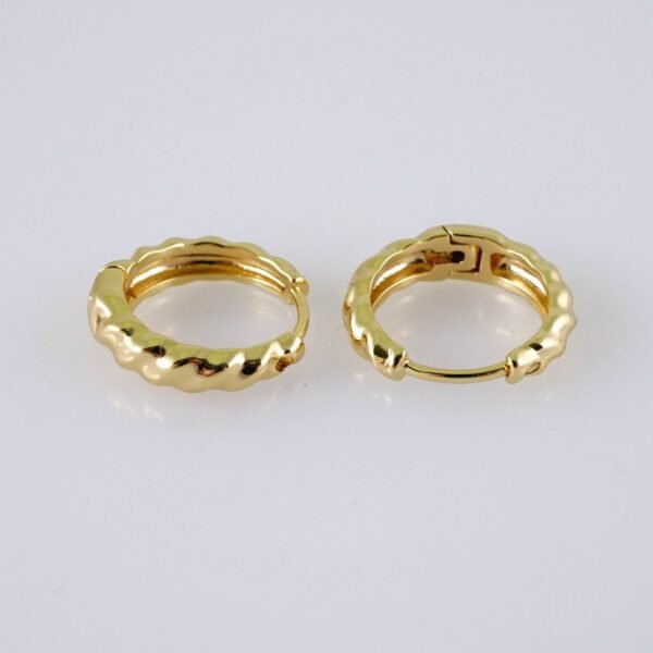 Women Earrings/ Aretes Dama/Zircon Stone/14k Real Color// E1228 - Image 2