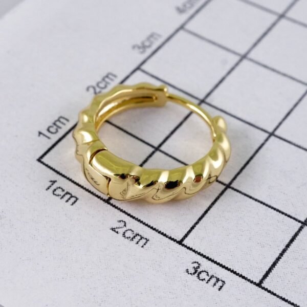 Women Earrings/ Aretes Dama/Zircon Stone/14k Real Color// E1228 - Image 3