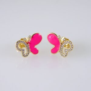 Women Earrings/ Aretes Dama/Zircon Stone/14k Real Color// E1242