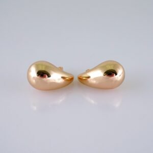 Women Earrings/ Aretes Dama/Plain/10k Real Color// E1285