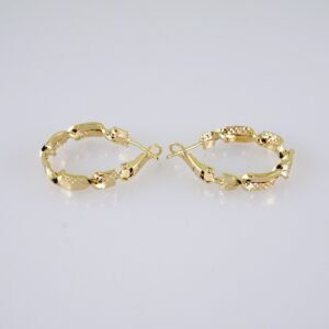 Women Earrings/ Aretes Dama/Plain/14k Real Color// E1286