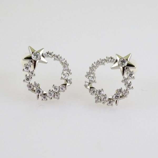 Women Earrings/ Aretes Dama/Zircon Stone/Silver Color// E1288