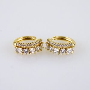Women Earrings/ Aretes Dama/ Zircon Stone/ 14k Real Color// E1362