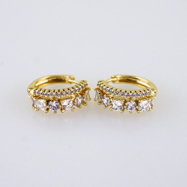 Women Earrings/ Aretes Dama/ Zircon Stone/ 14k Real Color// E1362