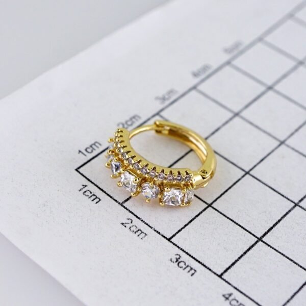 Women Earrings/ Aretes Dama/ Zircon Stone/ 14k Real Color// E1362 - Image 3