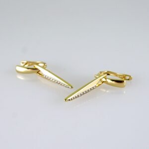 Women Earrings/ Aretes Dama/ Zircon Stone/ 14k Real Color// E1369