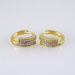 Women Earrings/ Aretes Dama/ Zircon Stone/ 14k Real Color// E1370