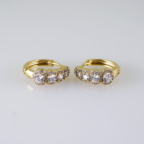 Women Earrings/ Aretes Dama/ Zircon Stone/ 14k Real Color// E1371