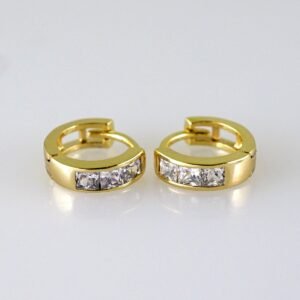 Women Earrings/ Aretes Dama/ Zircon Stone/ 14k Real Color// E1373