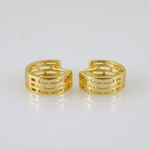 Women Earrings/ Aretes Dama/Plain/ 14k Real Color// E1386