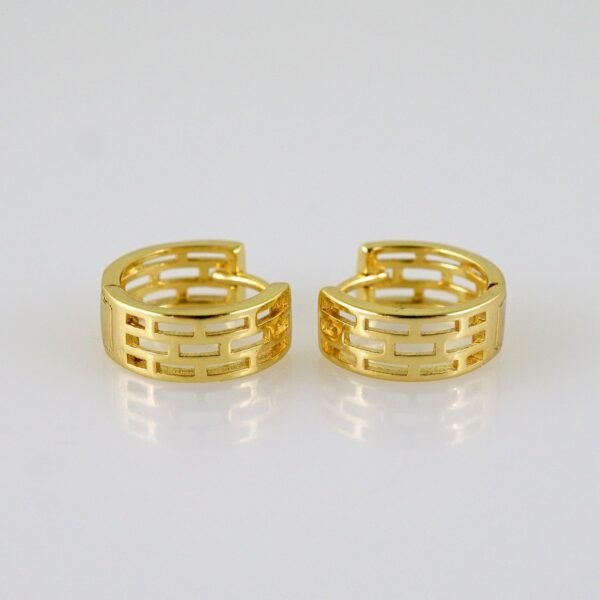 Women Earrings/ Aretes Dama/Plain/ 14k Real Color// E1386