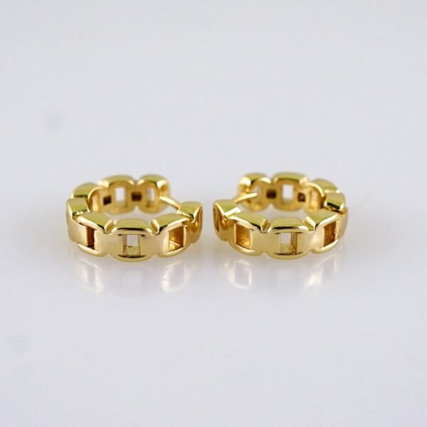 Women Earrings/ Aretes Dama/ Plain/ 14k Real Color// E1390