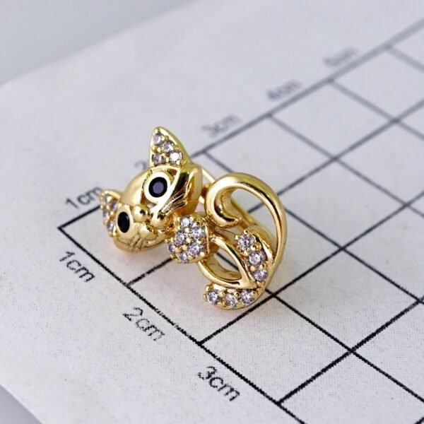 Women Earrings/ Aretes Dama/ Zircon Stone/ 14k Real Color// E1396 - Image 3