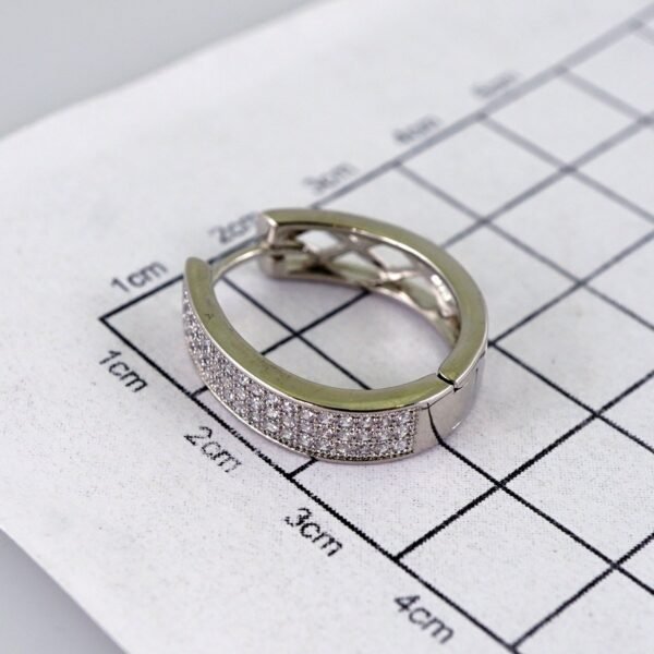 Women Earrings/ Aretes Dama/ Zircon Stone/ Silver Color// E1400 - Image 3