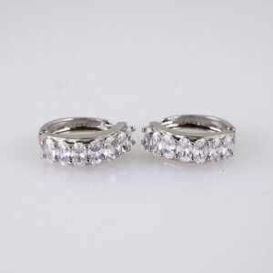 Women Earrings/ Aretes Dama/ Zircon Stone/ Silver Color// E1401