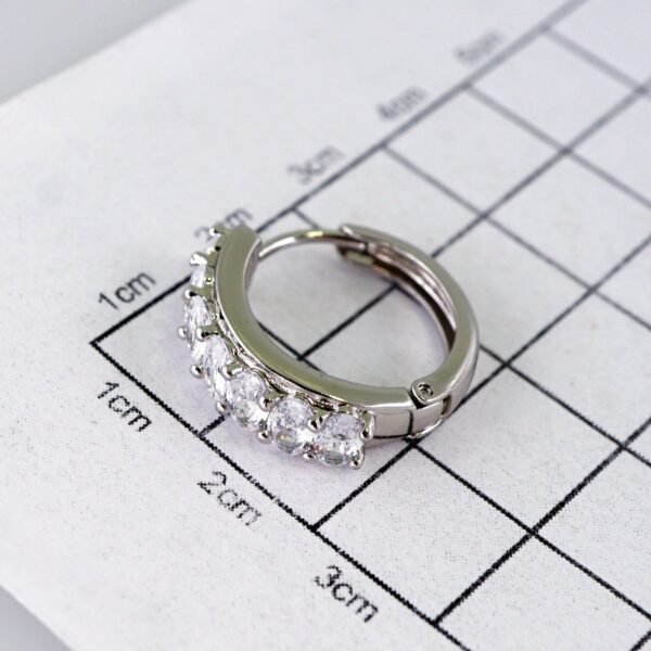 Women Earrings/ Aretes Dama/ Zircon Stone/ Silver Color// E1401 - Image 3