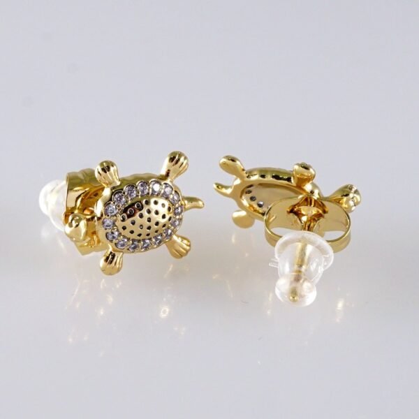 Women Earrings/ Aretes Dama/ Zircon Stone/ 14k Real Color// E1405 - Image 2
