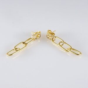 Women Earrings/ Aretes Dama/ Zircon Stone/ 14k Real Color// E1406