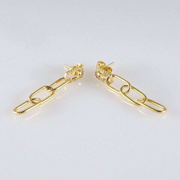Women Earrings/ Aretes Dama/ Zircon Stone/ 14k Real Color// E1406
