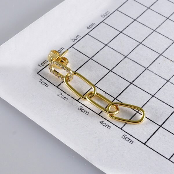 Women Earrings/ Aretes Dama/ Zircon Stone/ 14k Real Color// E1406 - Image 3