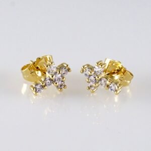 Women Earrings/ Aretes Dama/ Zircon Stone/ 14k Real Color// E1407