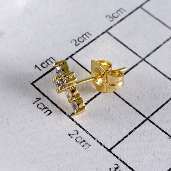 Women Earrings/ Aretes Dama/ Zircon Stone/ 14k Real Color// E1407 - Image 3