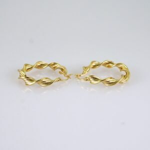 Women Earrings/ Aretes Dama/ Plain/ 14k Real Color// E1408