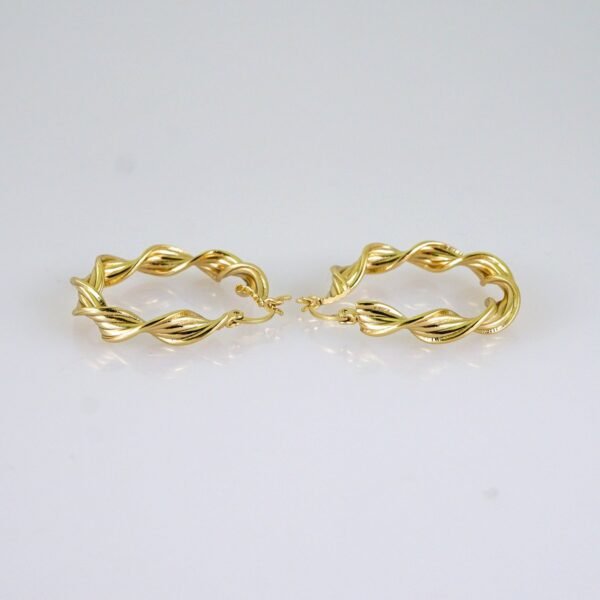 Women Earrings/ Aretes Dama/ Plain/ 14k Real Color// E1408