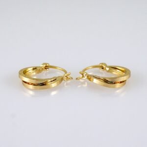 Women Earrings/ Aretes Dama/ Plain/ 14k Real Color// E1409