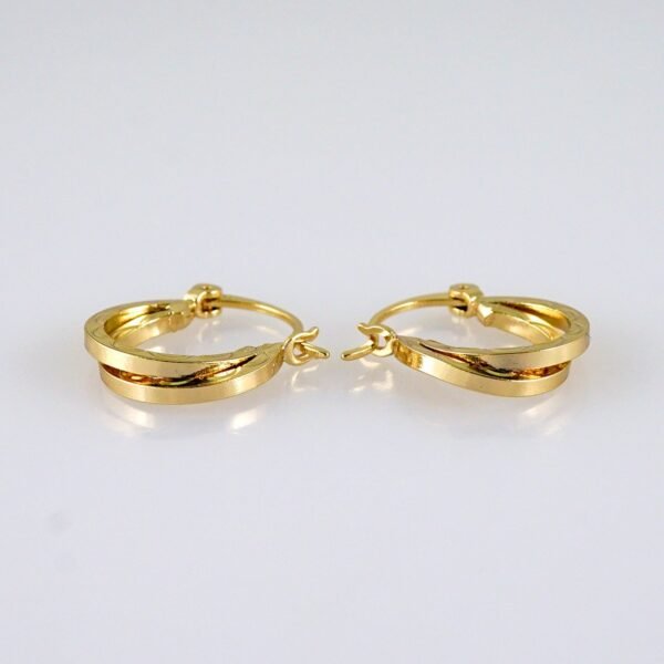 Women Earrings/ Aretes Dama/ Plain/ 14k Real Color// E1409