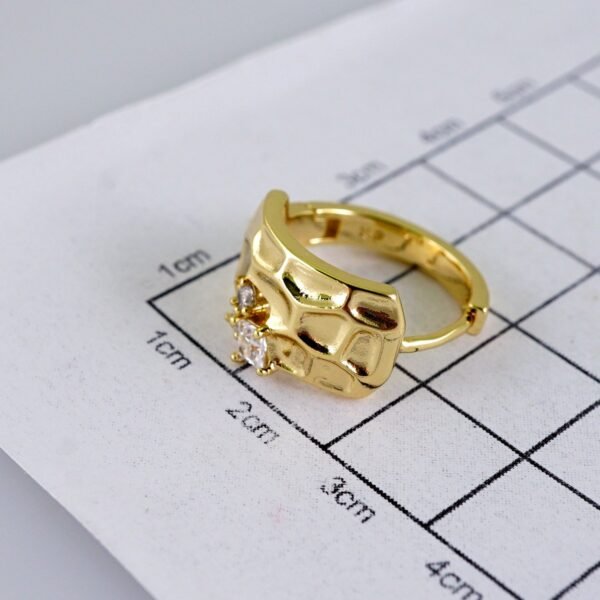 Women Earrings/ Aretes Dama/ Zircon Stone/ 14k Real Color// E1410 - Image 3