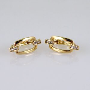 Women Earrings/ Aretes Dama/ Zircon Stone/ 14k Real Color// E1411