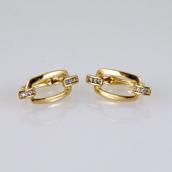 Women Earrings/ Aretes Dama/ Zircon Stone/ 14k Real Color// E1411