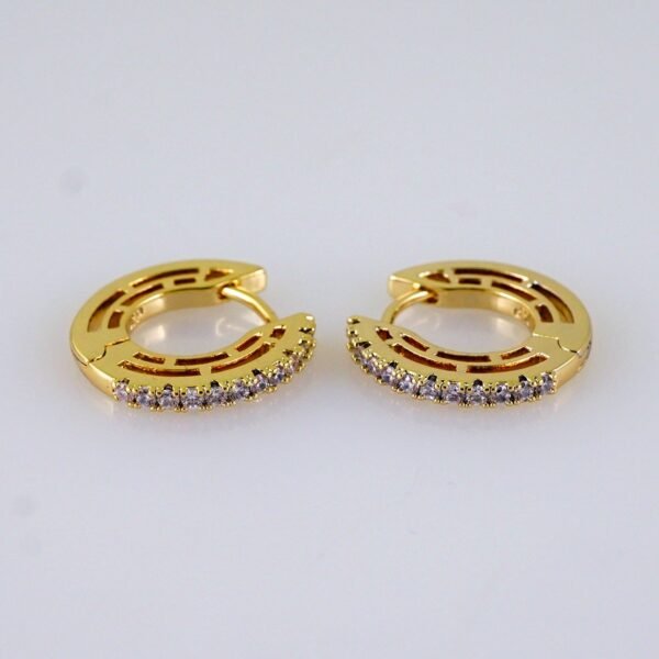 Women Earrings/ Aretes Dama/ Zircon Stone/ 14k Real Color// E1412