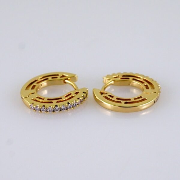 Women Earrings/ Aretes Dama/ Zircon Stone/ 14k Real Color// E1412 - Image 2