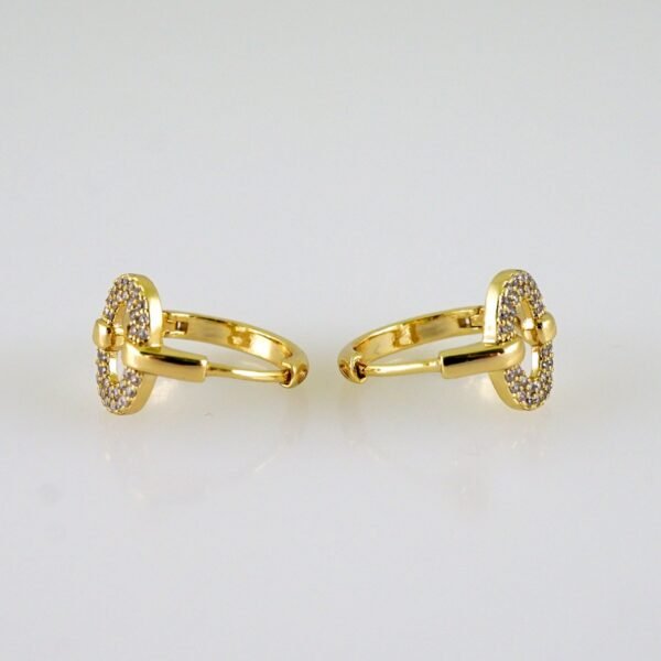 Women Earrings/ Aretes Dama/ Zircon Stone/ 14k Real Color// E1413 - Image 2