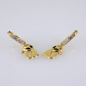 Women Earrings/ Aretes Dama/ Zircon Stone/ 14k Real Color// E1416