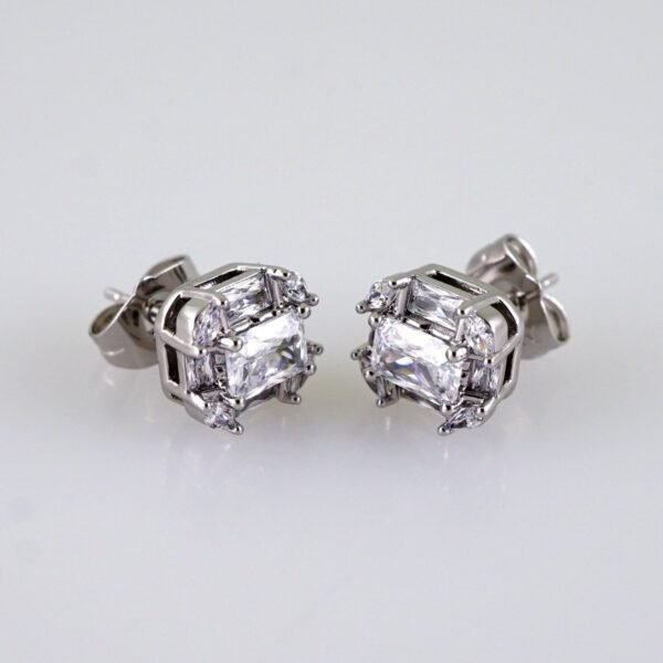 Women Earrings/ Aretes Dama/ Zircon Stone/ Silver Color// E1420