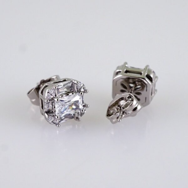 Women Earrings/ Aretes Dama/ Zircon Stone/ Silver Color// E1420 - Image 2