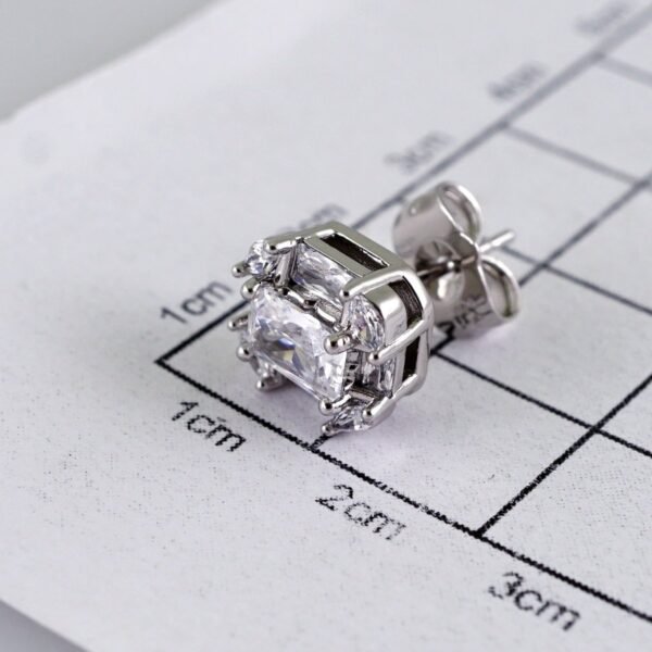Women Earrings/ Aretes Dama/ Zircon Stone/ Silver Color// E1420 - Image 3